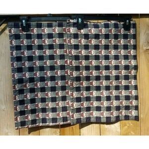 2 Pc Kitchen Table Placemats Blue Country Basket Checkered Reversible 18"x12"